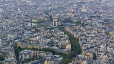 Aerial view of arc de triomphe free image download