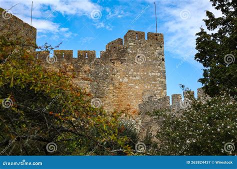 Templar Castle in Tomar Portugal Stock Image - Image of fort, tourism ...