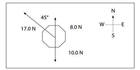 Confirmation of a net force calculation from a diagram