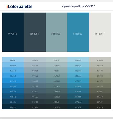 2 Latest Color Schemes with Oxford Blue And Astral Color tone ...