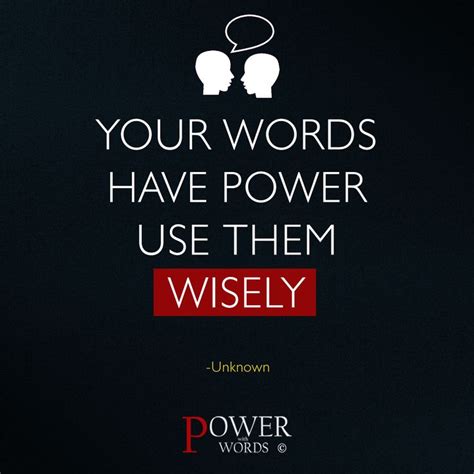 "Your words have power use them wisely " | Powerful words, Words, Your word