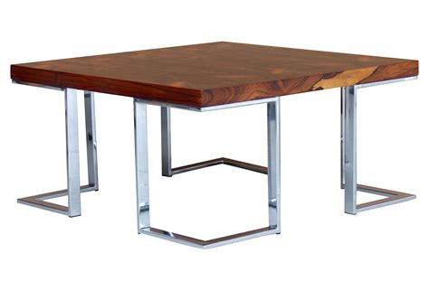 Mid-century Modern Rosewood & Chrome Coffee Table | Modernism