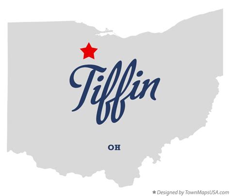 Map of Tiffin, Seneca County, OH, Ohio