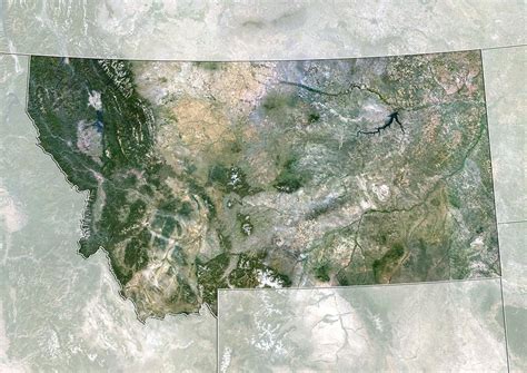 Montana, USA, satellite image - Stock Image - C014/8344 - Science Photo Library