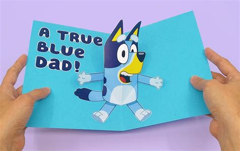 Make Your Own Bluey-Themed Father's Day Pop-Up Card