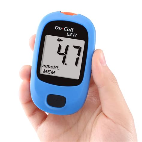 On Call EZ IV Glucose Meter For Diabetic Blood Sugar Collection Medical ...