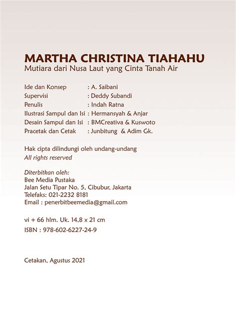 Martha Christina Tiahahu – Bee Media