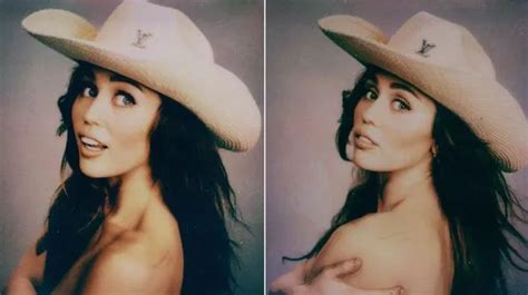 Miley Cyrus poses topless in nothing but cowboy hat as she drops single ...