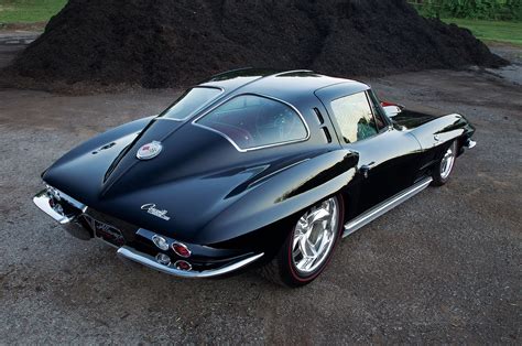 1963, Chevrolet, Chevy, Corvette, Stingray, Streetrod, Street, Rod, Rodder, Muscle, Low, Black ...