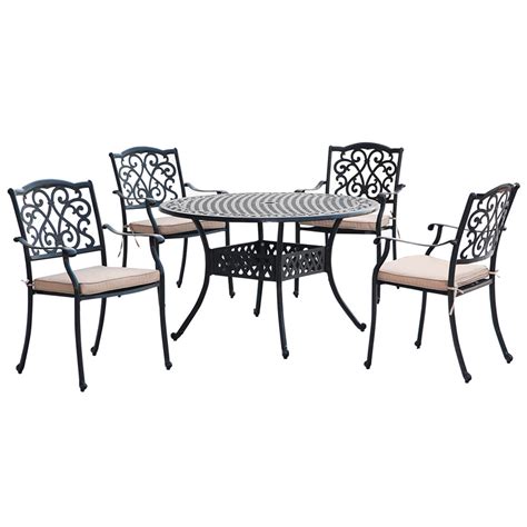 Cast Aluminum Patio Furniture Outdoor Garden Furniture Botella 4 Seater Dining Set - China Patio ...