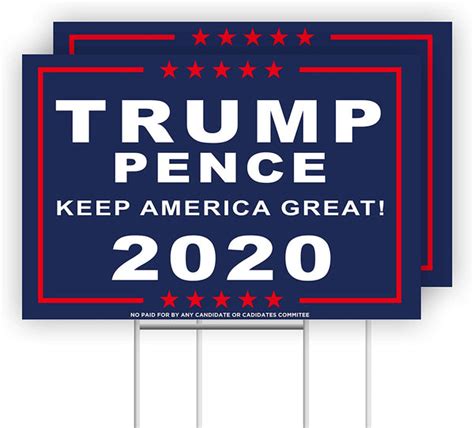 Donald Trump 2020 Yard Sign w/ Sticker