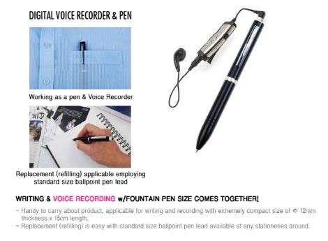 Professional Spy Pen Voice Recorder Pen VR8