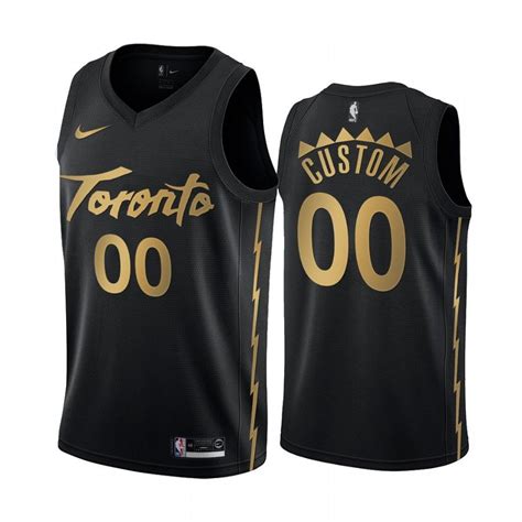 Men Toronto Raptors Custom Black 2019-20 City Edition Jersey – Choose ...