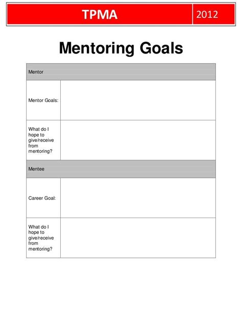 Mentoring goals (dec2012)