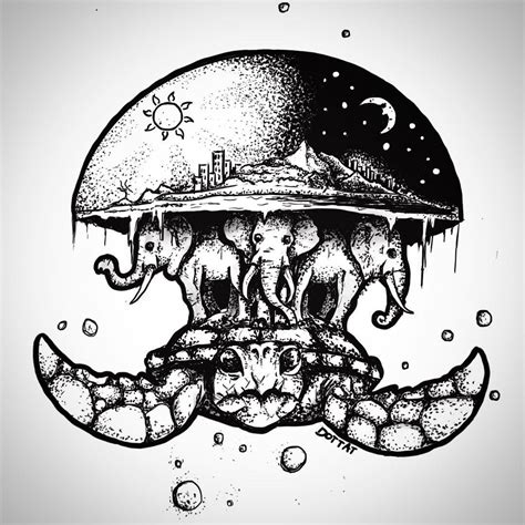 DiscWorld #dotworktattoo #dottat #space #flatearth #terrypratchett # ...