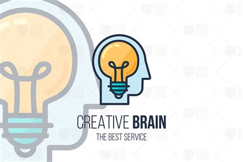 Creative Brain Logo Template (522563) | Logos | Design Bundles | Brain logo, Logo templates ...