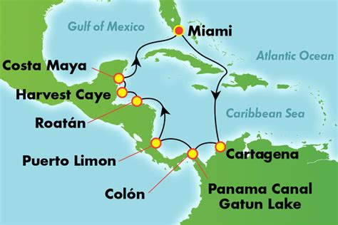 Panama Canal Cruise Route Map - Olva Tommie