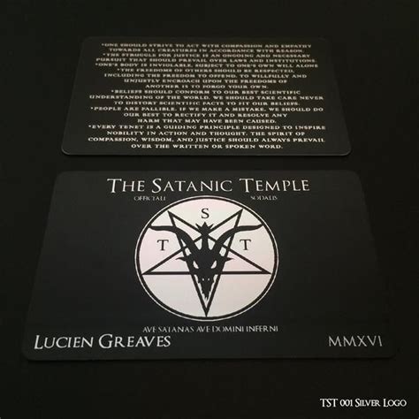 Official Membership Cards from The Satanic Temple | Membership card ...