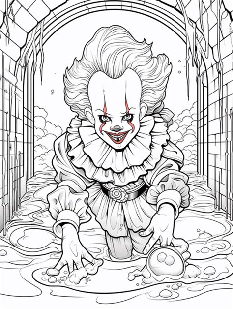 Get Spooky with Free Pennywise Coloring Pages from GBcoloring