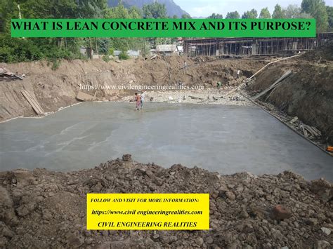 What is lean concrete mix and its purpose?