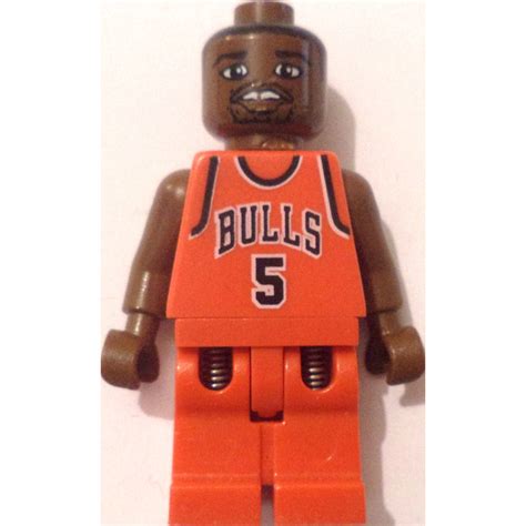 LEGO NBA player, Jalen Rose, Chicago Bulls Minifigure Road Uniform #5 ...