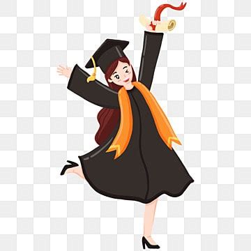 Happy Graduation Clipart PNG Images, Happy Graduation With Girl Fashion ...