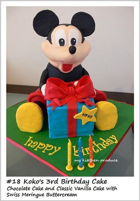 3D Mickey Mouse Cake - Decorated Cake by Linda Kurniawan - CakesDecor