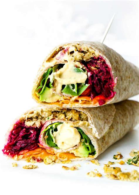 Vegan Falafel Wrap Recipe with Hummus | Haute & Healthy Living