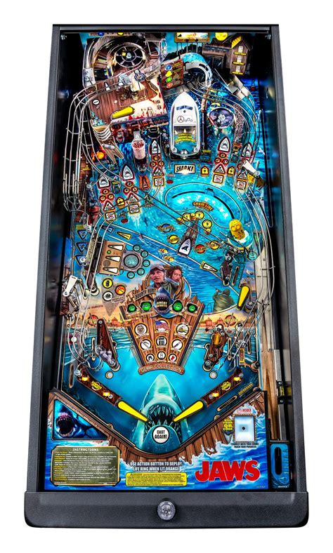 New JAWS Pinball Machine from Stern Has Original Movie Footage, Shark Toys, and Lots of Blood