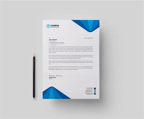 Elegant Professional Corporate Letterhead Template | Letterhead template, Printable letter ...