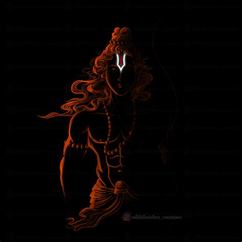 Shri Ram Ji digital artwork lord rama digitall painting artwork Ram ...