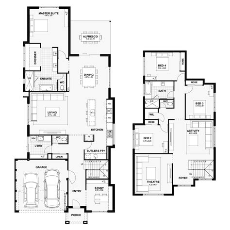 Two Storey Homes Perth | Double Storey Home Designs | House floor plans, Double storey house ...