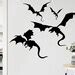 Dragon Wall Decals Flying Dragons Vinyl Wall Decal Animals - Etsy