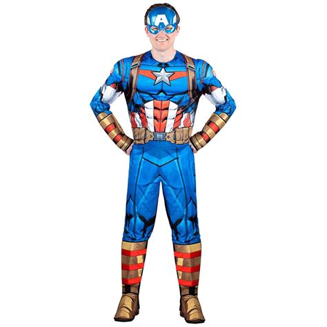 Mens Captain America Deluxe Costume | Halloween Alley