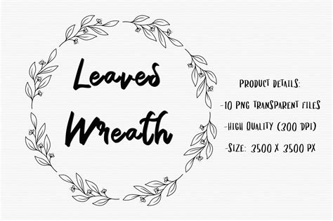 Leaves Wreath Clipart Graphic by majira.girllery · Creative Fabrica