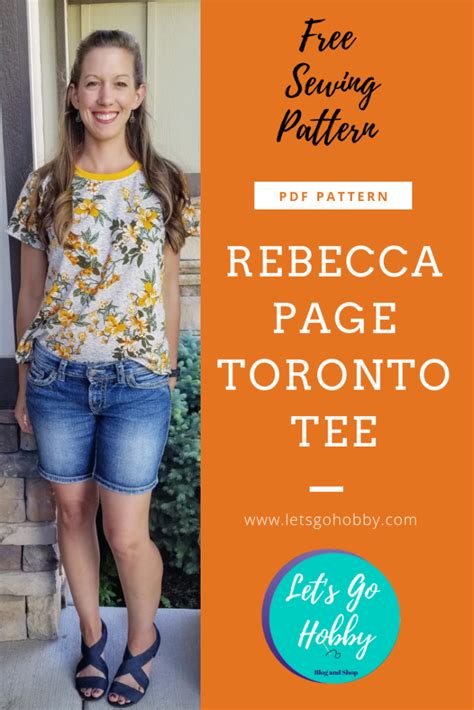 Rebecca Page Toronto Tee (free pattern) - Let's Go Hobby