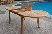 VIFAH V232 Outdoor Wood Rectangular Extension Table with Foldable Butterfly - Patio Table