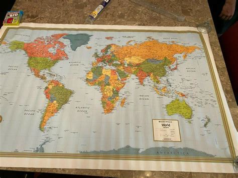 Rand McNally World Wall Map ~ M Series ~ 52" x 34" | #3884430599