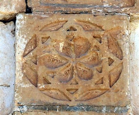 The Seal of Melchizedek. Symbol on door portal in Hanchane. Six petal ...