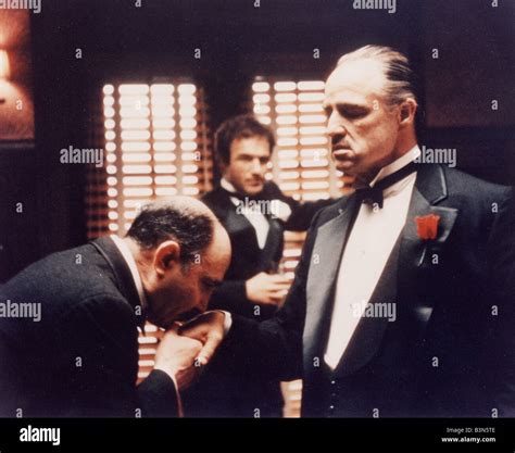 THE GODFATHER 1972 Paramount film with from left Robert Duvall, James Caan and Marlon Brnado ...