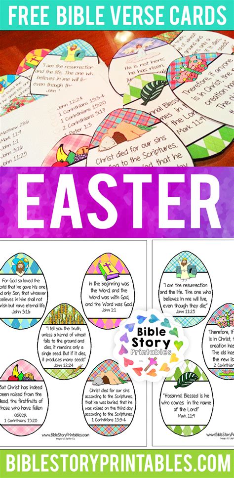 Easter Bible Verse Cards for Kids! Free printable Easter Verse Cards for children to memorize ...