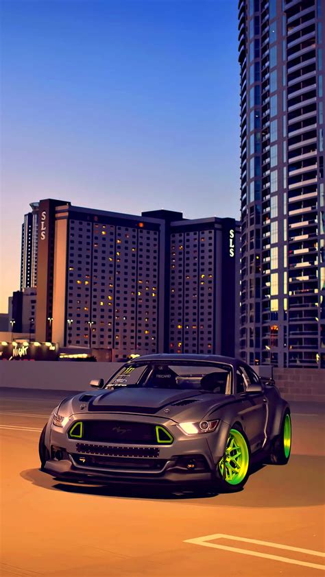 Download 2015 RTR Ford Mustang During Dusk Wallpaper | Wallpapers.com