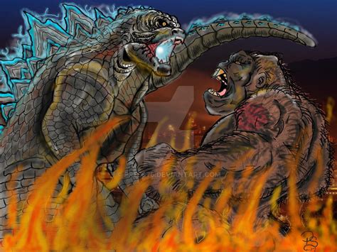 Godzilla vs King Kong by Press76 on DeviantArt