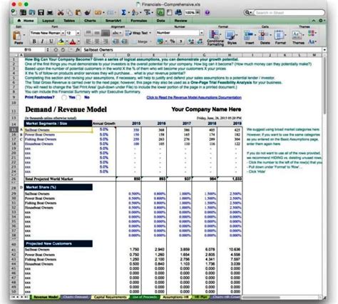 Business Plan Financial Projections Template - SampleTemplatess - SampleTemplatess