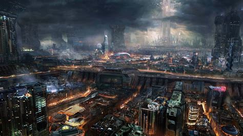 Cityscape digital wallpaper, cyberpunk, futuristic, futuristic city, cityscape HD wallpaper ...