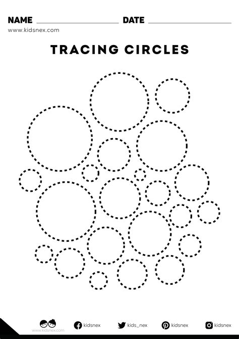 Printable Circle Tracing Worksheets