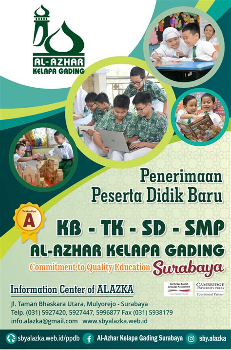 Brosur PPDB – Al-Azhar Kelapa Gading Surabaya