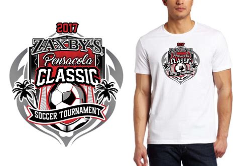 FRONT 2017 Zaxbys Pensacola Classic Soccer Tournament vector logo design for soccer t-shirt ...