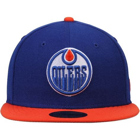 Men's Edmonton Oilers New Era Royal/Orange 2-Tone 59FIFTY Fitted Hat ...