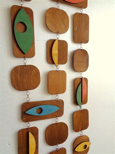 Mid century modern decor, Retro Wall Hanging, Mid century modern wood ...